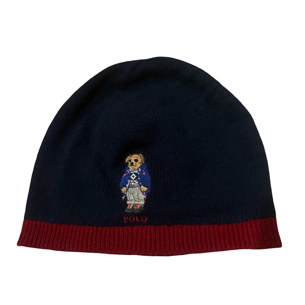 NWT, Polo by Ralph Lauren Kids Iconic Cool Polo Bear Wool Blend Beanie, Sz 4 - 7